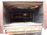 a black oven with a black stove top inside of it
