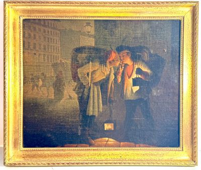 Reproduction imprimée sur toile représentant une scène de ru…