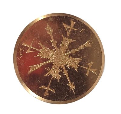 Georges MATHIEU (1921-2012) Médaille en bronze dorée "La règ…