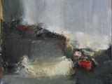une peinture à l'huile représentant un tableau représentant un bateau sur un plan d'eau