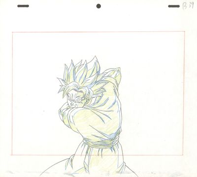 dessin représentant un homme vêtu d'une robe blanche, avec un dragon sur le bras