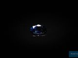 un saphir bleu sur fond noir