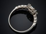 an art deco diamond and platinum ring