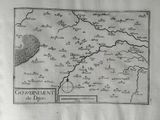 an old map of the country of france with a fingerprint on it