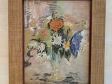une image d'une peinture de fleurs dans un vase