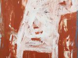 une image représentant un tableau d'une chaise dans une pièce rouge et blanche