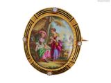 a picture of a picture of a woman and a child on a plate