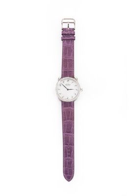 a close up of a wrist watch on a white background