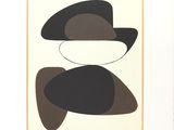 a black and white drawing of a woman wearing a hat
