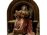 une image d'une peinture représentant une femme tenant un bébé