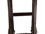 an image of a wooden table with a shelf on top of it