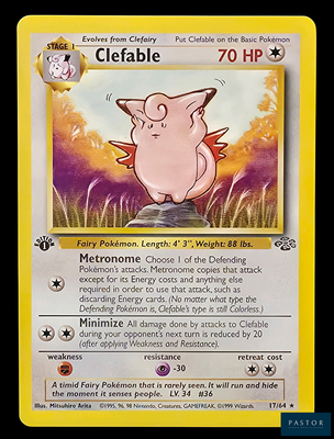 une carte Pokémon sur laquelle figure l'image d'un cochon
