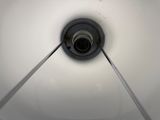 a close up view of a toilet bowl with the lid down