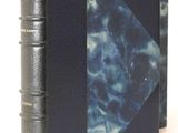 an image of a blue book with a marbled cover