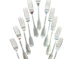 a lot of forks that are arranged in a circle