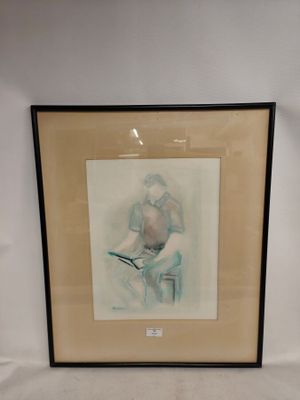 Charles RUTILI: "L'homme assis à la lecture".