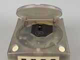 a plastic case that has a cd player inside of it