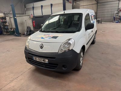 a white van that is parked in a garage