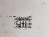 a picture of a drawing of a building on the wall