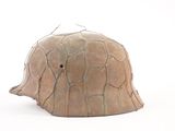 an elephant head made out of clay on a white surface