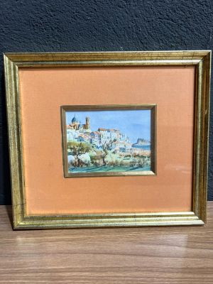 Village de Provence Huile Sur Toile encadrée dans le gout d'…