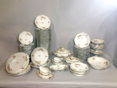 a lot of plates that are sitting on a table