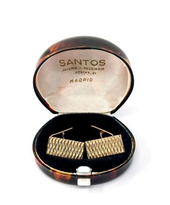 an image of a pair of earrings in a case on a white surface