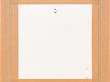 an empty picture frame on a white background with a brown border