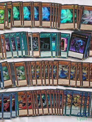 a bunch of cards are sitting on top of a table