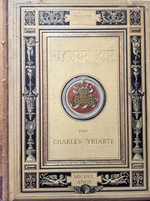 la couverture d'un livre ornée d'une bordure dorée et noire