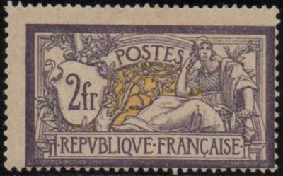a stamp with a picture of a woman and a man on it
