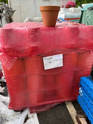 Lot comprenant environ 380 pots de fleurs standards en terre…