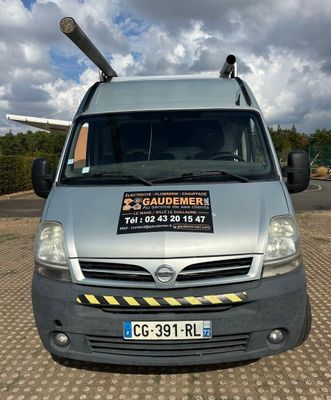 a van that has a sticker on the front of it