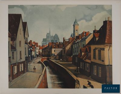 une image d'une peinture d'une rue de la ville