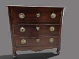 a chest of drawers with brass knobs on each drawer