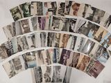 de nombreuses cartes postales anciennes sur un fond blanc