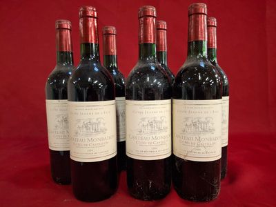 7 Bouteilles Château Monbadon1999 Côtes de Castillon la Cuvée Jeanne d
