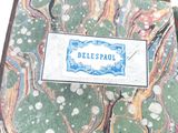 a close up of a piece of paper with a label on it
