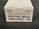 a box that is sitting on a table with a barcode on it