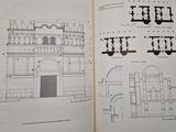 a book with drawings of a building in it