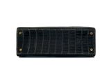 black croc embossed leather wallet