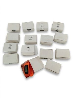 a lot of white boxes that are sitting on the ground