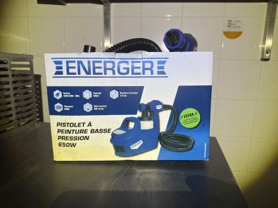 a box that has a blower in it on a counter