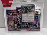a package of pokemon cards in a plastic bag