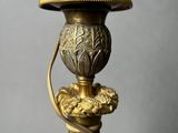 a lamp that is on top of a table