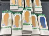 six pairs of foot pads are stacked on top of each other