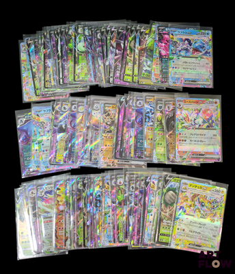 a lot of different types of pokemon cards on a black background
