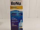 a box of renu advanced eye drops on a white background