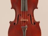 an old violin with a bow on a white background