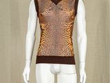 an image of a mannequin dressed in a leopard print top
